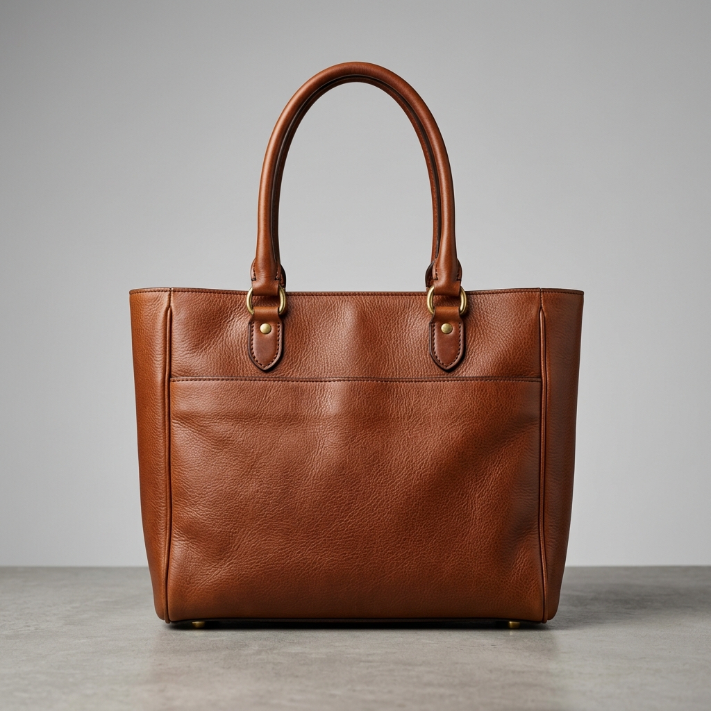Elegant Leather Tote Bag - Image 4