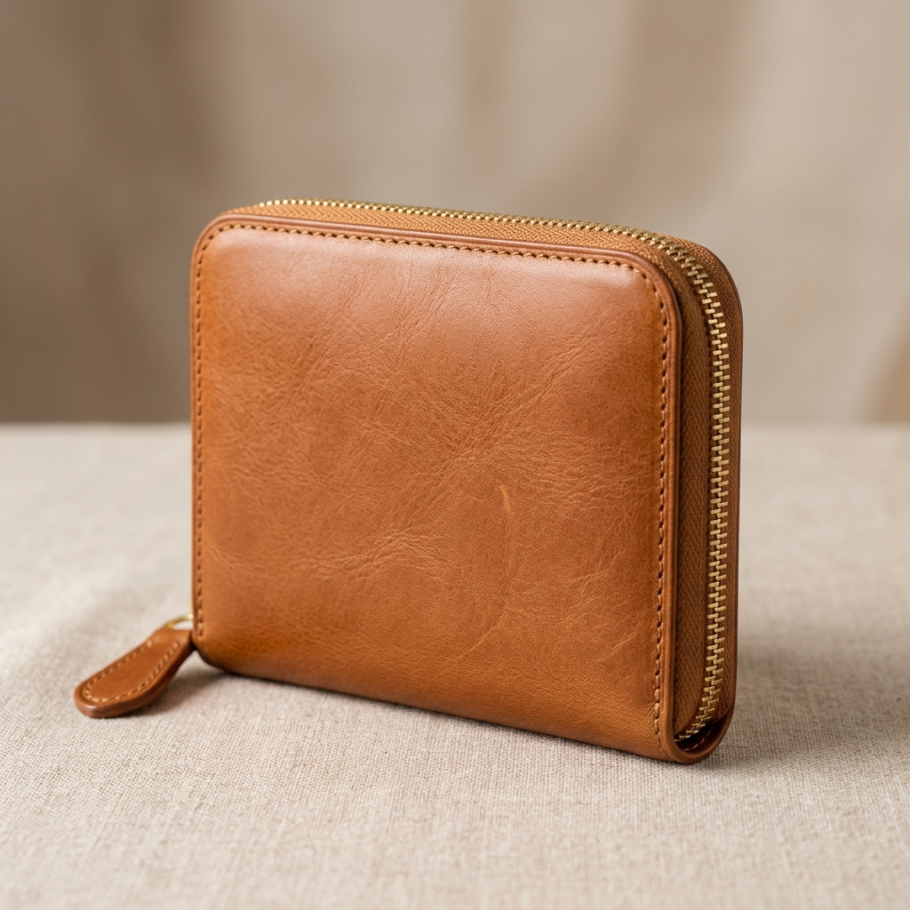 Luxury Zip Around Leather Wallet