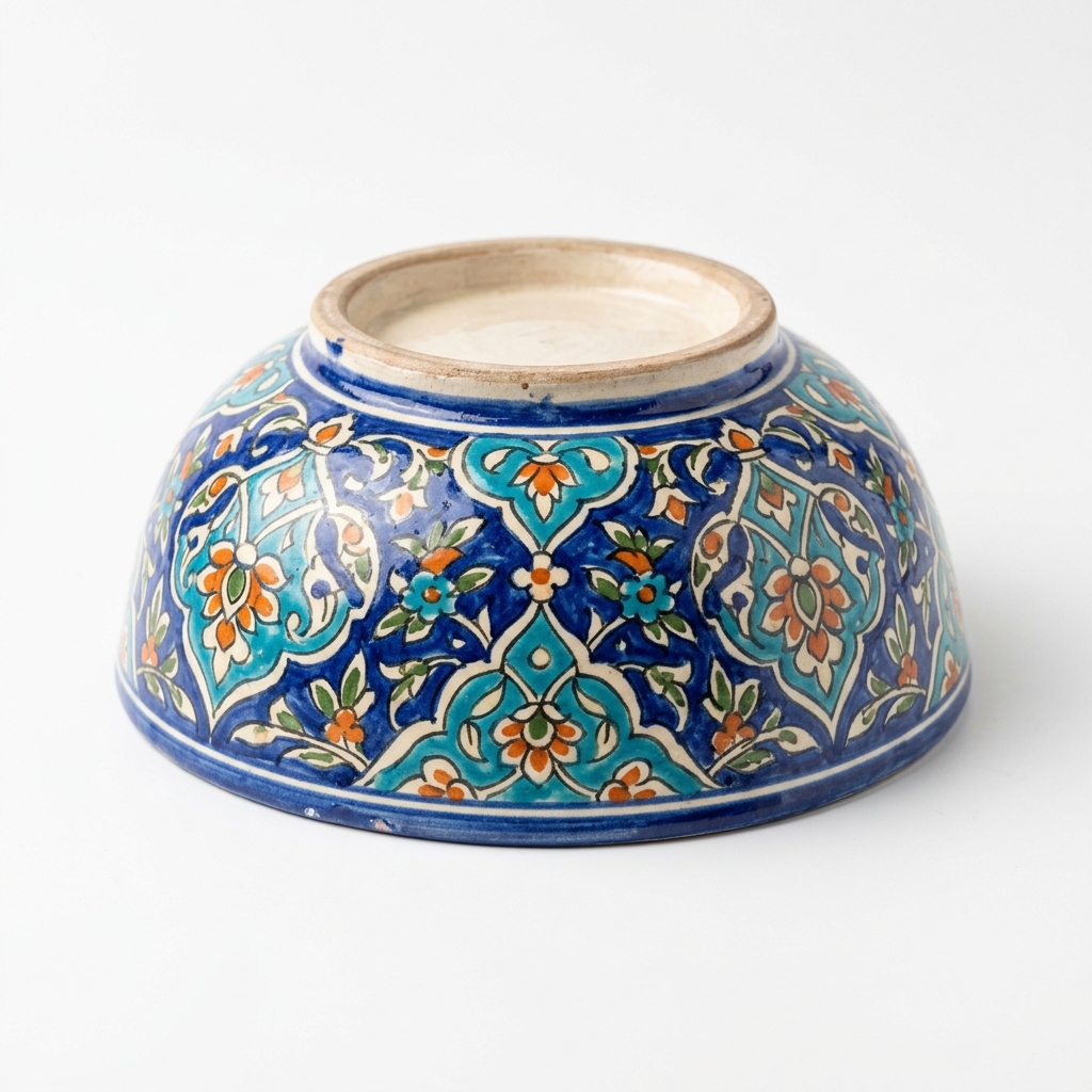 Handmade Multani Blue Pottery Decorative Bowl – Pakistani Ceramic Art - Image 3